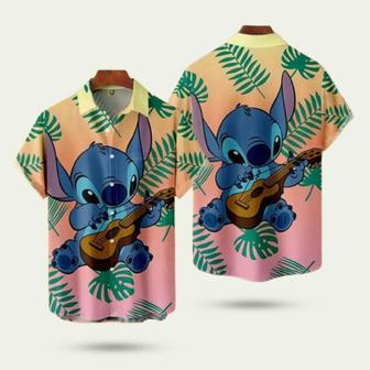 Disney Movies Lilo And Stitch Guitar Tropical Hawaiian Shirt | Newhawaiianshirts