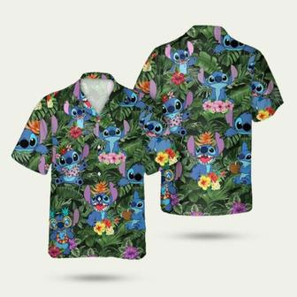 Disney Palm Tree Stitch Beach Hawaiian Shirt | Newhawaiianshirts DE