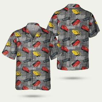 Disney Pixar Cars Multicolor Car Toss Fabric Texture Lightning Mcqueen Hawaiian Shirt | Newhawaiianshirts UK