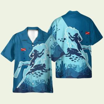 Diver Scuba Diving Mens Hawaiian Shirt | Newhawaiianshirts AU