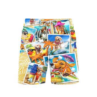 Dogs Love Beach Summer Beach Shorts For Men | Newhawaiianshirts UK