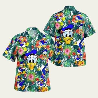 Donald Duck Funny Flower Hawaiian Shirt | Newhawaiianshirts CA