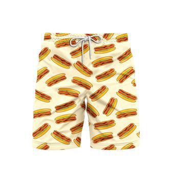 Don't Look For Love Look For Hotdog Beach Shorts For Men | Newhawaiianshirts CA