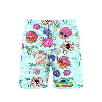 Donuts Are Evil Summer Tropical Beach Shorts For Men | Newhawaiianshirts DE