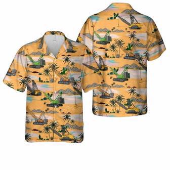 Dragline Excavator Heavy Equipment Hawaiian Shirt | Newhawaiianshirts CA