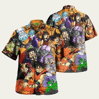 Dragon Ball Horror Style Halloween Casual Beach Hawaiian Shirt | Newhawaiianshirts DE