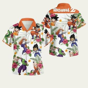 Dragon Ball Z Characters Son Goku Vegeta Tropical Hawaiian Shirt | Newhawaiianshirts DE