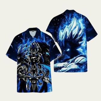 Dragon Ball Z Vegeta Blue Tropical Hawaiian Shirt | Newhawaiianshirts DE