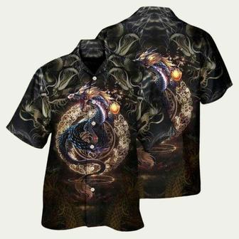 Dragon Golden Japanese Dragon Tropical Hawaiian Shirt | Newhawaiianshirts CA