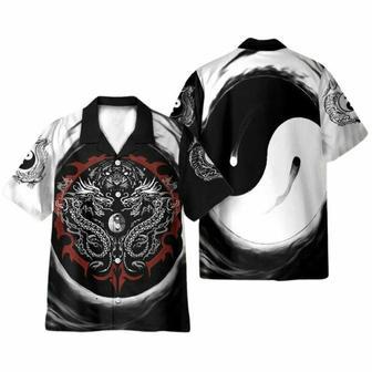 Dragon Tiger Yin Yang Art Hawaiian Shirt | Newhawaiianshirts UK