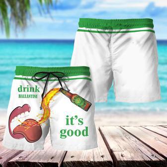 Drink Ballantine It's Good Swim Trunks | Newhawaiianshirts AU