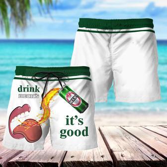 Drink Beck's Beer It's Good Swim Trunks | Newhawaiianshirts AU