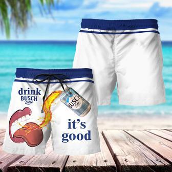 Drink Busch Latte It's Good Swim Trunks | Newhawaiianshirts AU