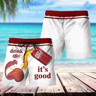 Drink Dr Pepper It's Good Swim Trunks | Newhawaiianshirts AU