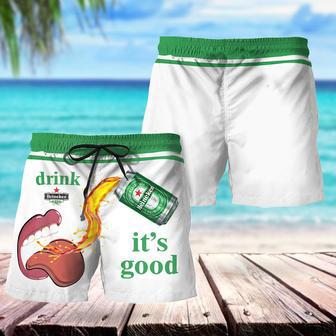 Drink Heineken It's Good Swim Trunks | Newhawaiianshirts CA