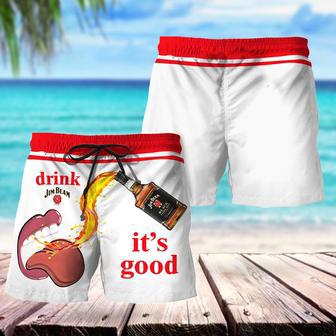 Drink Jim Beam It's Good Swim Trunks | Newhawaiianshirts AU