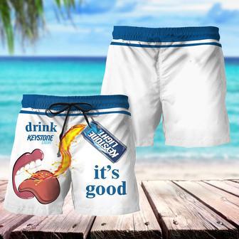 Drink Keystone Light It's Good Swim Trunks | Newhawaiianshirts DE