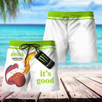 Drink Monster It's Good Swim Trunks | Newhawaiianshirts