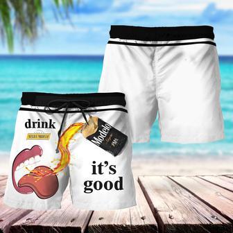 Drink Negra Modelo It's Good Swim Trunks | Newhawaiianshirts CA