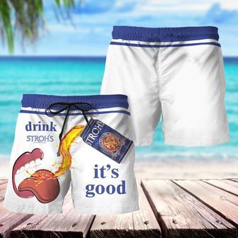 Drink Stroh's Beer It's Good Swim Trunks | Newhawaiianshirts AU