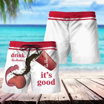 Drink Tim Hortons It's Good Swim Trunks | Newhawaiianshirts AU