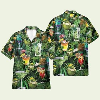 Drinking Cocktail Summer Tropical Hawaiian Shirt | Newhawaiianshirts UK