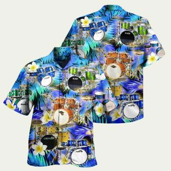 Drum Music Is Better With Drums And Plumerias Hawaiian Shirt | Newhawaiianshirts UK