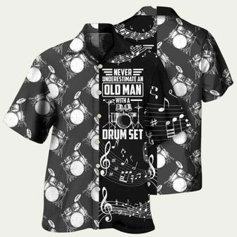 Drum Never Underestmate An Old Man With A Drum Hawaiian Shirt | Newhawaiianshirts DE