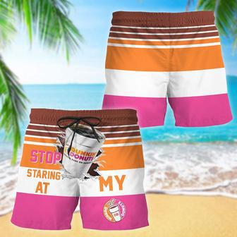 Dunkin' Donuts Stop Staring At Horizontal Striped Swim Trunks | Newhawaiianshirts AU