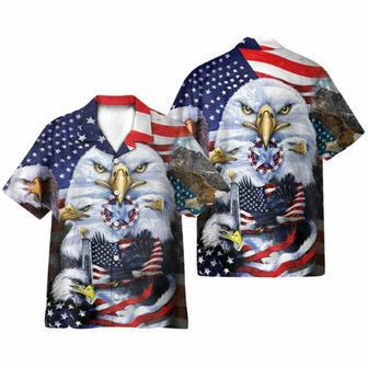 Eagles Patriotism American Sky July Idependence Day Hawaiian Shirt | Newhawaiianshirts CA