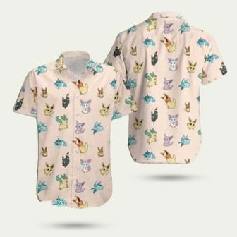 Eevee Evolution Pokemon Summer Holiday Family Hawaiian Shirt | Newhawaiianshirts UK