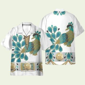 Elvis Presley Peacock Cosplay Costume Hawaiian Shirt | Newhawaiianshirts DE