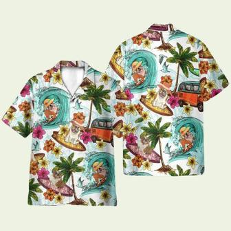 Enjoy Summer Surfing With Bull Dog Hawaiian Shirt | Newhawaiianshirts CA