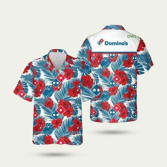 Fan Made Dominos Pizza Button Up Hawaiian Shirt | Newhawaiianshirts DE