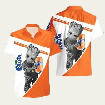 Fanta Lover Baby Groot Hug Hawaiian Shirt | Newhawaiianshirts UK