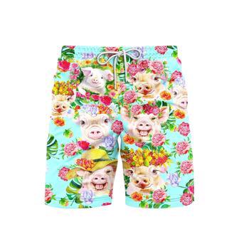 Farmer Pig Home Is Where My Pigs Are Beach Shorts For Men | Newhawaiianshirts AU