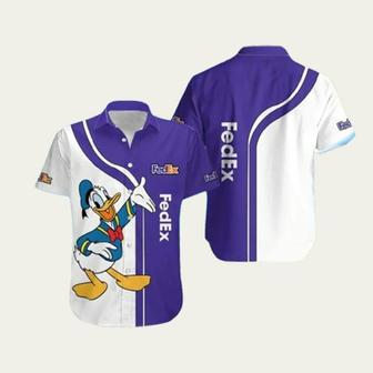 Fedex Logo Brand Donald Duck Hawaiian Shirt | Newhawaiianshirts CA