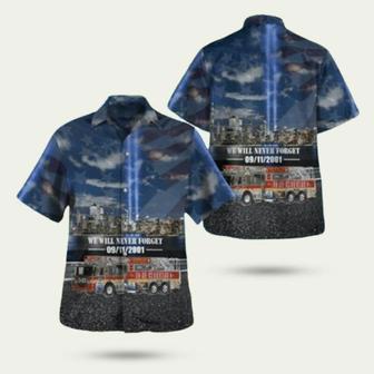 Fire Department City Of New York Ladder 343 Citywide September 11 Never Forget Hawaiian Shirt | Newhawaiianshirts UK