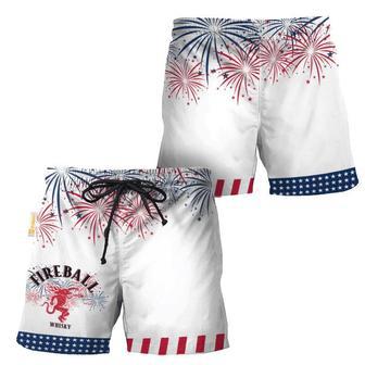 Fireball American Independence Day Swim Trunks | Newhawaiianshirts AU