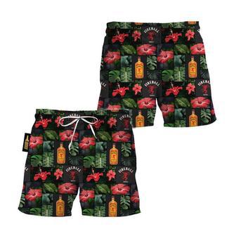 Fireball Hibiscus Flower Swim Trunks | Newhawaiianshirts