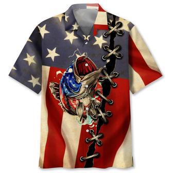 Fishing America Flag Hawaiian Shirt Summer Gifts | Newhawaiianshirts UK