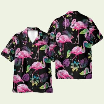 Flamingo Tropical Leaf Summer Hawaiian Shirt | Newhawaiianshirts