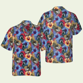 Floral Rooster Hawaiian Shirt | Newhawaiianshirts UK