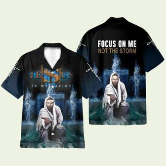 Focus On Me Not The Storm Jesus Christian God Hawaiian Shirt | Newhawaiianshirts UK