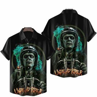 Frankenstein Undead Rider Horror Movie Halloween Hawaiian Shirt | Newhawaiianshirts