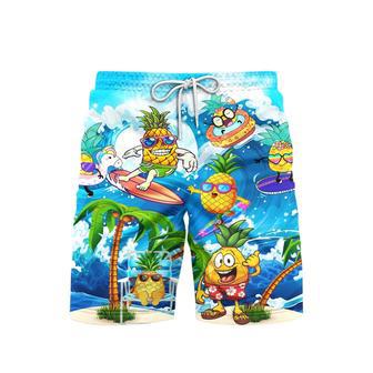 Fruit Pineapple Love Summer Beach Tropical Beach Shorts For Men | Newhawaiianshirts AU