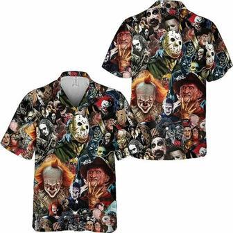 Funny Horror Halloween Tropical Flower Beach Hawaiian Shirt | Newhawaiianshirts DE