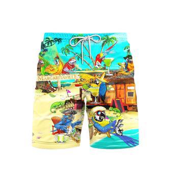 Funny Parrot In Summer Beach Beach Shorts For Men | Newhawaiianshirts AU