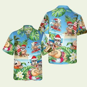 Funny Santa Claus In Aloha Santa Claus Hawaiian Shirt | Newhawaiianshirts AU