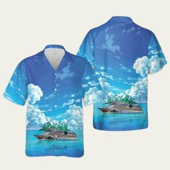 German Aida Cruises Aidadiva Button Up Hawaiian Shirt | Newhawaiianshirts AU